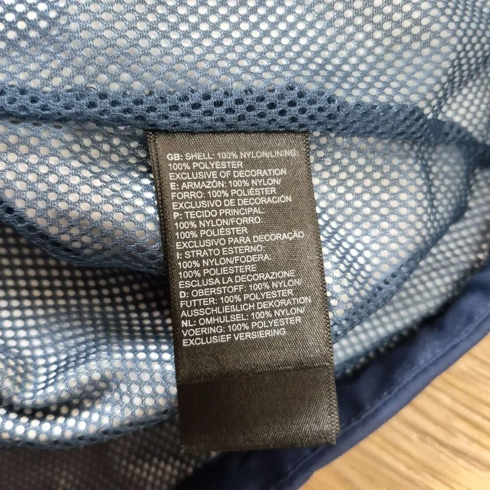 The North Face DryVent Jacket Mens M Navy Blue Windbreaker Lined Raincoat